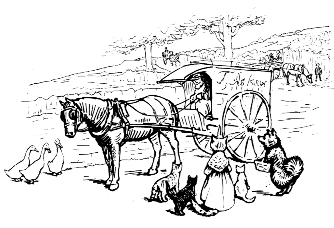 Of course there are the tradesmen's carts�the butcher, the fish-man and Timothy Baker.