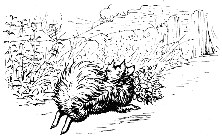 Bringing a present of flowers